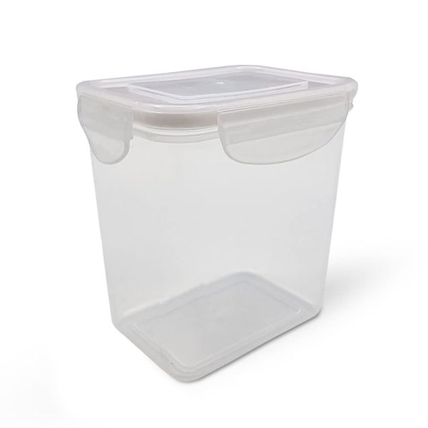 schone Rectangle Clip Lock Container – Holds 1000ml – Leakproof & Airtight – FOR KITCHEN STORAGE & ORGANISATION (Beige)