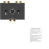 R/L Stereo Audio Switch Audio Switcher AB Switcher Passive Speaker Manual Selector Splitter Box Audio Sharing