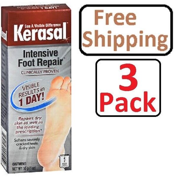 Kerasal Intensive Foot Repair Ointment 1 oz (3 Pack)