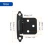 sourcing map Inset Hinges, 2Pcs 1/2" Overlay Semi-Concealed Face Mount Cabinet Hinges, Self-Closing, Black