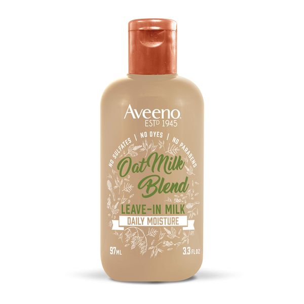 Aveeno Farm-Fresh Oat Milk Leave-In Hair Conditioner Treatment, Lightweight Moisturizer for Dry Damaged Hair, Safe for Color-Treated Hair, Sulfate, Paraben & Dye-Free