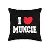 I Love Muncie Throw Pillow