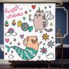 SKDSArts Shower Curtain for Bathroom with Animals Under the Sea Diving Surrounded by Fish Snorkel Aquashower Curtain for Small Shower Cubicle W72xL72 Color13