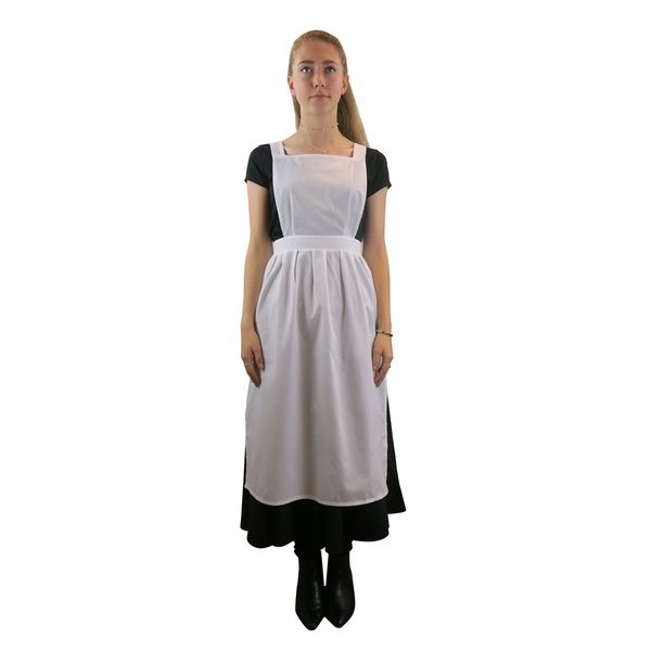 Brigitta Ladies Pinafore Apron white