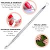 Gel Polish Remover Tool Cuticle Scraper Nail Pusher for Gel Nails Nail Dirt Cleaner Tool, Stainless Steel By Sizler Beauty