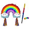 Beautiful Rainbow Unicorn Pinata with stick and blindfold