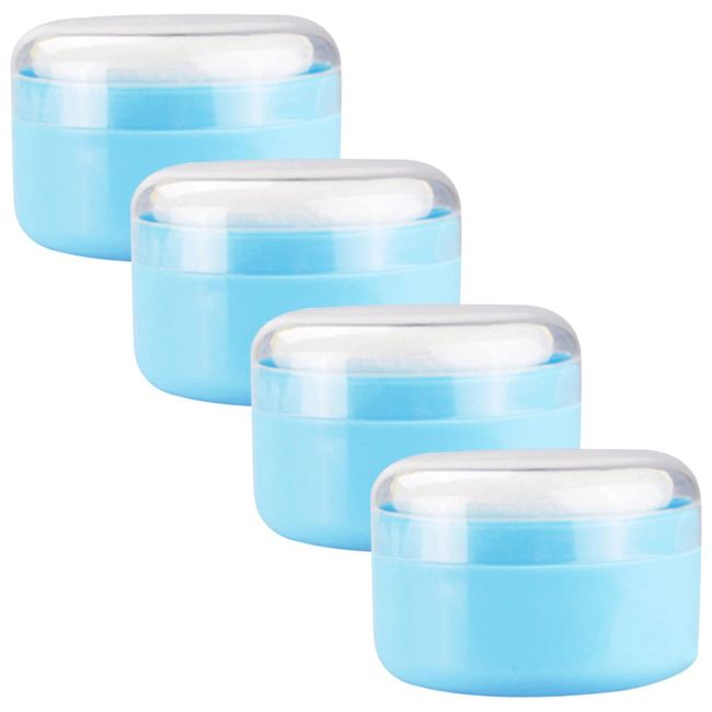 Refillable , with Powder Puff Dispensor Case ,Powder Box Container, Baby  after Bathe Powder Puff Container for Travel Home 