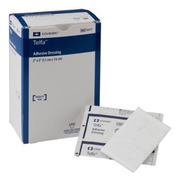 MCK60172000 - Adhesive Dressing Telfa 2 X 3 Inch 100% Cotton Rectangle Clear Sterile