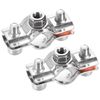 Sourcing Map 2pcs Stainless Steel Pipe Clamp, 15-19mm, M8 Nut, Wall/Ceiling Mount