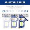 WORKPRO Adjustable Combination Square Set, 150 + 300mm, Stainless Steel Angle Ruler with Bubble, Multifunctional Measuring Tool