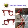 6 Pack Contactless Keychain Anti-Microbial Keychain No Touch Hand Tool Door Open