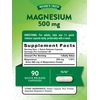 Nature's Truth Magnesium Oxide 500mg Capsules | 90 Count | Non-GMO & Gluten Free High Strength Supplement
