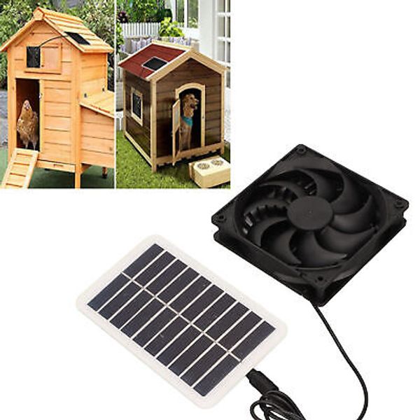 Solar Power Panel Exhaust Fan 15W Energy Saving Odor Removal Portable  Solar