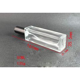 1.7 OZ 50ml Black Glass Empty Refillable Perfume Bottle, Atomizer Spray  Bottle