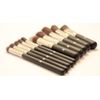 IB Essential 10pc Piece Luxury Black With Chrome Copper Silver Make Up Brush Brushes Set For Eyes & Face