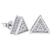 VEXXS Stud Earrings 925 Silver, Prevent Allergies Zircon Men's Women's Earrings, 585 14K Gold Plated 5A CZ Stones Iced Out Stud Earrings, Girls Men Boys Gift, Silver