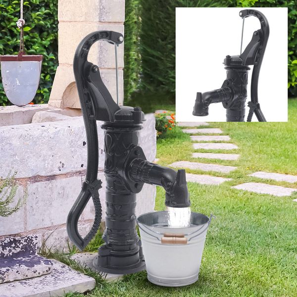 Cast Iron Handheld Press Pitcher Pump Hand Well Pump Manual Deep Water Pump