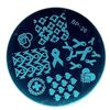 BP26 Crossover Ribbon Design Nail Art Template Image Plate Stamper Scraper Kit