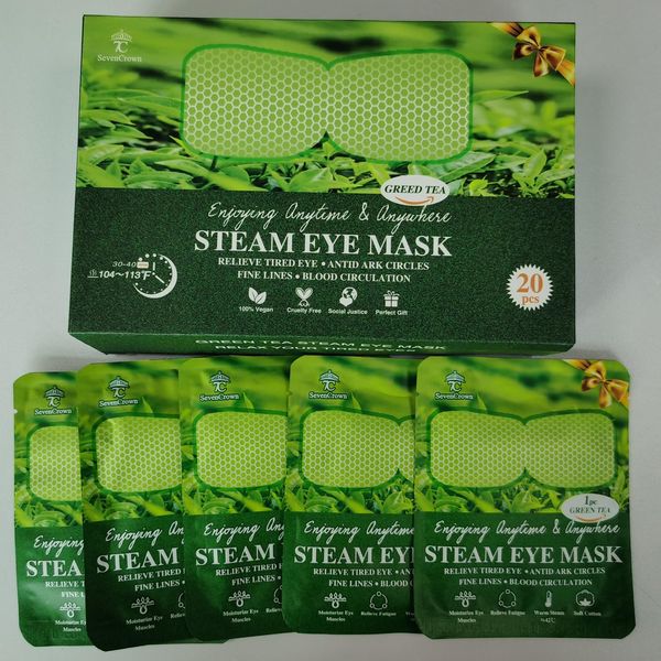 Sleep Mask,Steam Eye Mask for Travel Essentials,Green Tea Warm Compress for Eyes, Heated Eye Mask Reduce Puffiness & Dark Circles & Soothe Tired Eyes,Self Care SPA Relaxation Gifts for Women,20 Packs