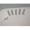 100 Pack - 1oz Boston Round Clear Bottle White Spring Top - US Seller