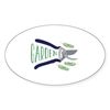 CafePress Garden Shears Sticker Oval Car Bumper Sticker