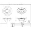 SereneDrains 2 Inch Cast Iron Shower Drain Base with Threaded Plastic Fitting