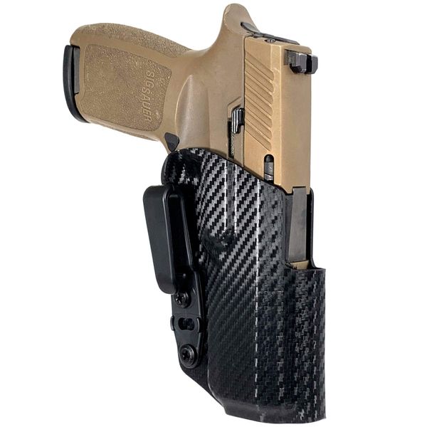 Black Scorpion Outdoor Gear IWB Kydex Tuckable Holster fits P320 M18 XCompact RXP Compact Nitro Compact XCarry | Inside The Waistband Concealed Carry Holster (Carbon Fiber)