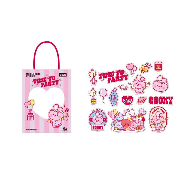 Solomon Shoji BT21 Mobile Decal Sticker Ver.3 (COOKY) MOBILE DECO STICKER (TIME TO PARTY)