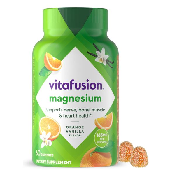Vitafusion Magnesium Gummies Tropical Citrus 60 Count Nerve Bone Muscle Support