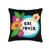 Female inspiration and motivational statement design Throw Pillow