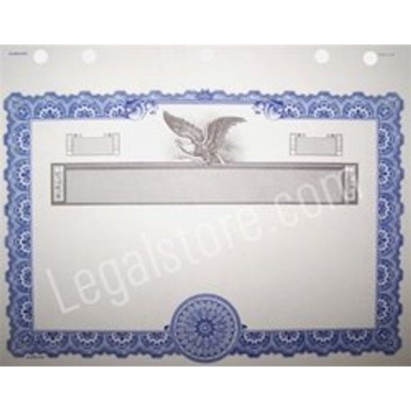 Goes® Stock Certificates, Blue Border, 25 per Package