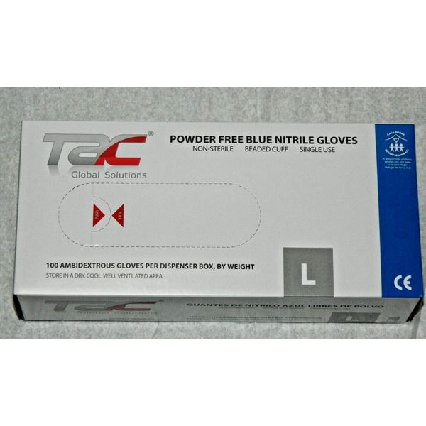 TAC Powder Free Nitrile gloves - Large