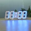 Digital 3D LED Wall Desk Alarm Clock 9.7" Brightness Adjustable Blue