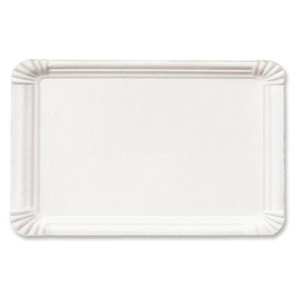 HDmirrorR 1000 Pappteller 13 x 20 cm eckig weiß