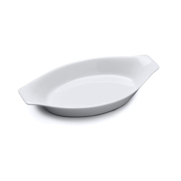 WM Bartleet & Sons 1750 T171 Contemporary Porcelain Gratin, Cooking and Baking Dish, 21cm – White