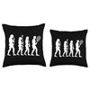 Tennis Player Evolution Homo erectus With Tennis Racket Cool Throw Pillow