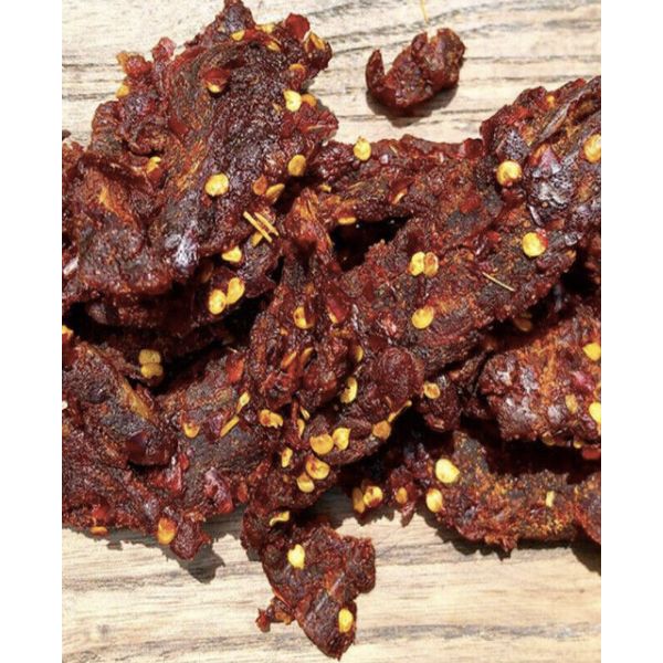 Sweet Carolina Reaper Pepper Papa Dan's Beef Jerky 1/2 Pound Bag Jerky Hut HOT!!