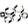 Ateco Rectangle Pastry Fluted Round Cutters in Graduated Sizes, Plain Edge