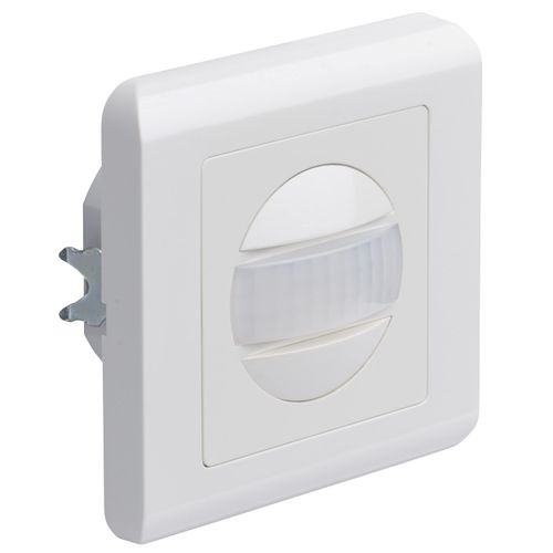 Oktaplex Ela Motion Sensor Flush-Mounted 160° Infrared Sensor 9 m Range 230 V Cavity Wall Socket White with Twilight Sensor