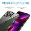 JETech Case for iPhone 13 Pro 6.1-Inch, Shockproof Bumper Cover, Anti-Scratch Clear Back (Black)