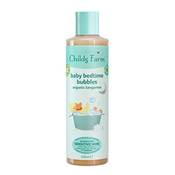 Childs Farm | Baby Bedtime Bubble Bath 250ml | Organic Tangerine | Gently Cleanses & Soothes | Suitable for Newborns with Dry, Sensitive & Eczema-Prone Skin