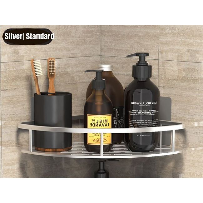1pc-Bathroom Shelf Shower Wall Mount Shampoo Storage Holder With Suction  Cup No Drilling Kitchen Storage Bathroom Accessories