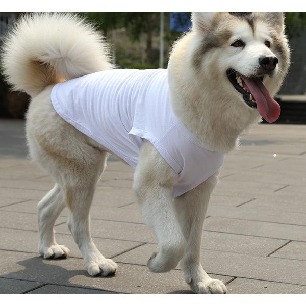 Summer Breeze Dog Vest - Stylish Cotton Shirt For Small To Extra Large Dogs - White / Xs