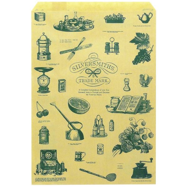 Taka Mark Gift Bags, Flat Bags, 50-1509, Silversmith, Medium Size, 200 Sheets