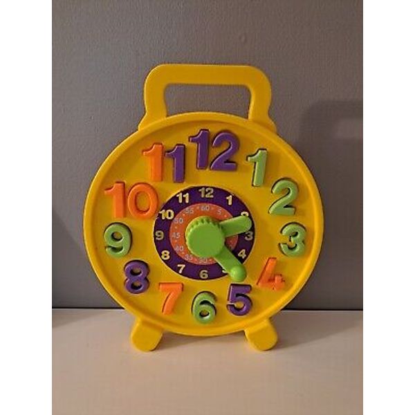 Funtime Teach Time Clock Removable Numbers Learning Kids