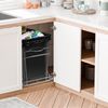 Double Pull Out Trash Garbage Can Sliding Kitchen Waste Container Durable