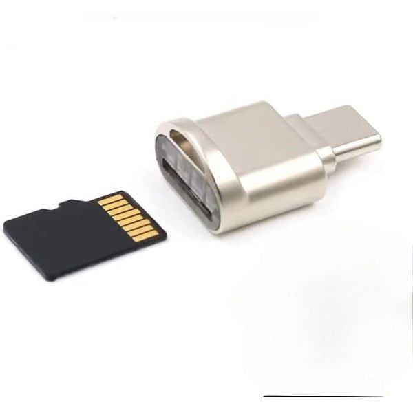 SD Card Reader, Micro SD CF Card Reader USB C Memory Card Reader Micro SDHC Card SD Reader OTG Device Memory Card Adapter Card Reader Adapter Compatible with Laptop,Pc,Android Smartphone (Gold)