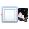 12w LED Square Recessed Ceiling Panel Light with Dual Colour Cool White/Green