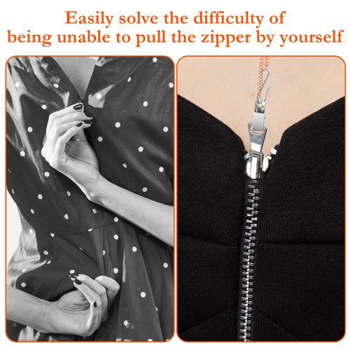 AOZUO Zipper Helper for Dress, Zipper Helper Pull Chain Zipper Extender Assistant Pulls Aid Tool for Clothing Coat Tight Dress Boots Elderly Zipping Up Down Dress Yourself