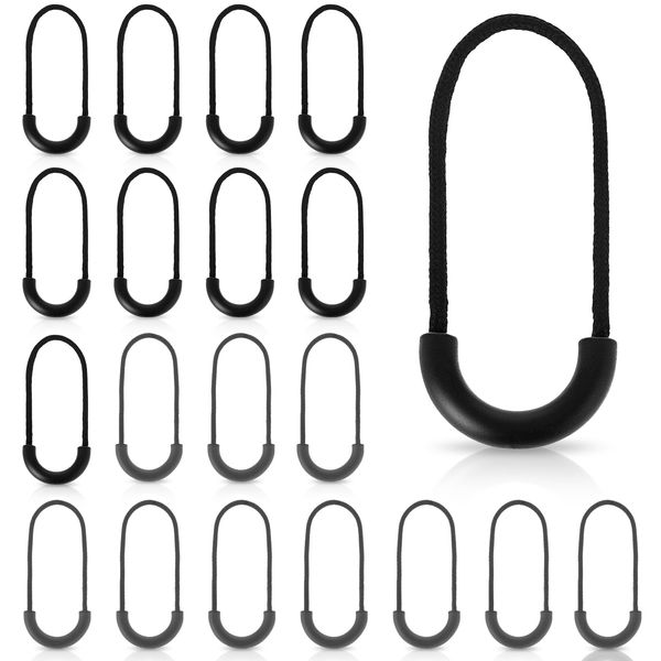 Tyqour 20pcs Zipper Pulls Replacement, Paracord Zipper Pull Tab, Backpack Zipper Pulls, Zipper Pull Charm for Jackets, Pants, Boots, Coats, Luggage(Universal Zipper Extender)